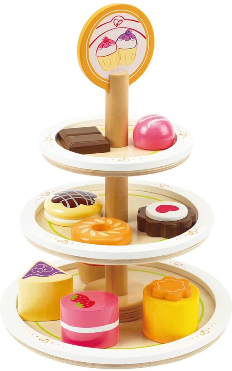 Hape Houten speelgoed dessert etagère