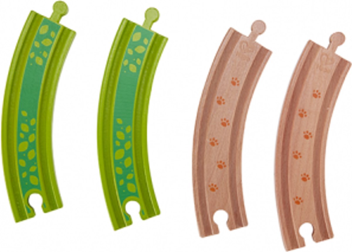   Houten trein jungle rails set