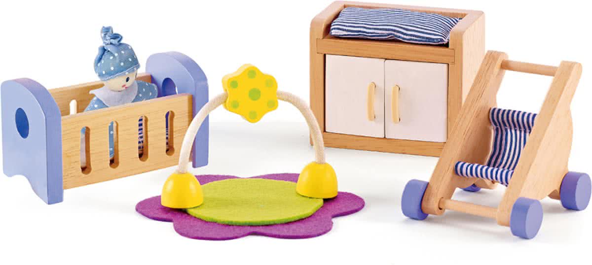 Hape Poppenhuis baby kamer