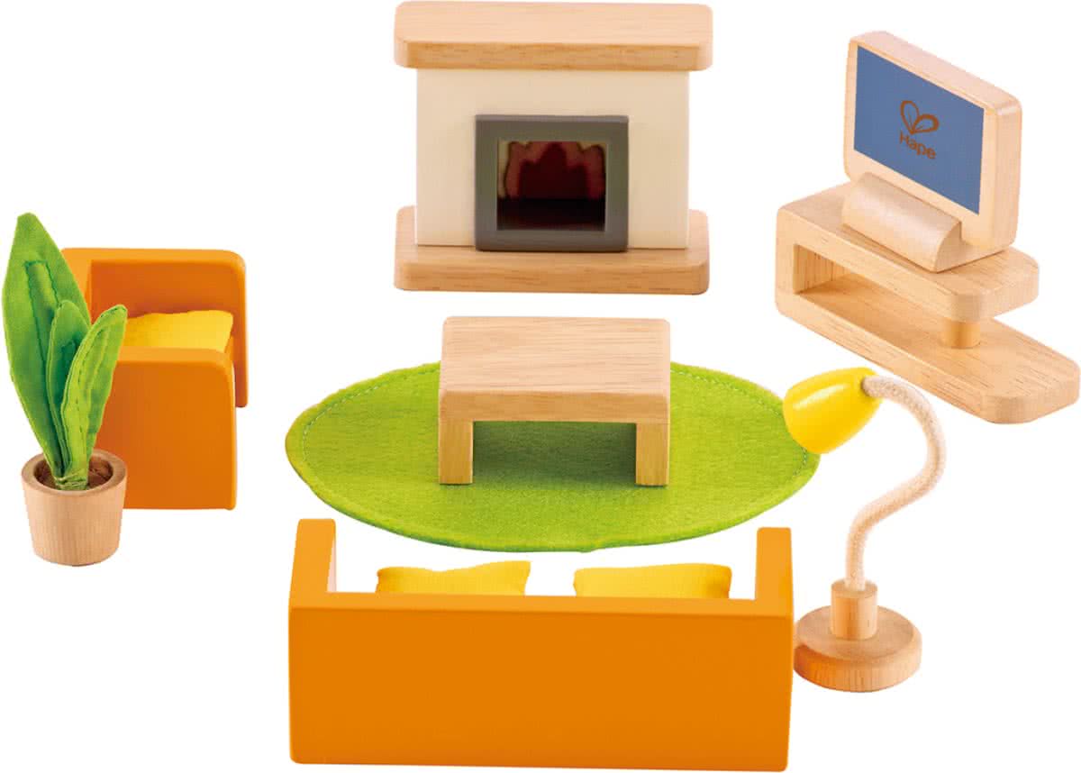 Hape Poppenhuis woonkamer