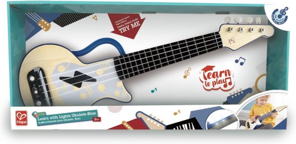 Hape Ukelele Met Lichtjes Blauw