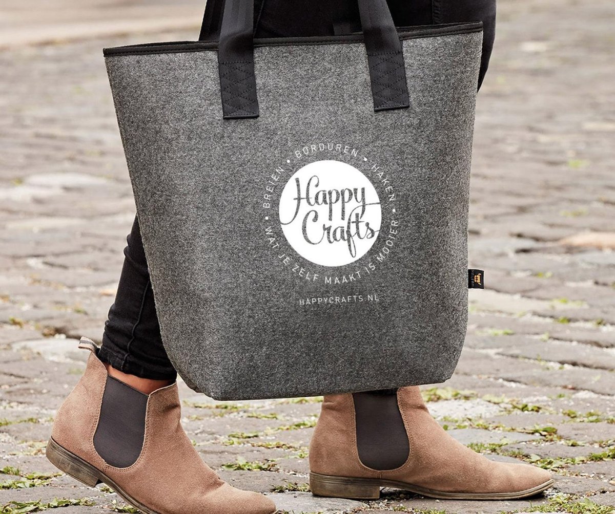 Happy Crafts vilten shopper