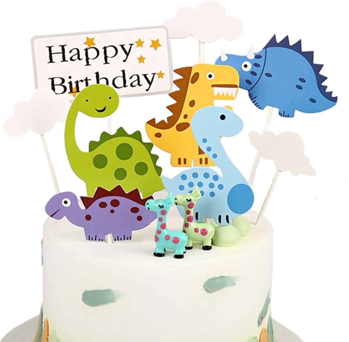 Taartdecoratie Dinosaurus – Taarttopper Verjaardag – Caketopper Dino