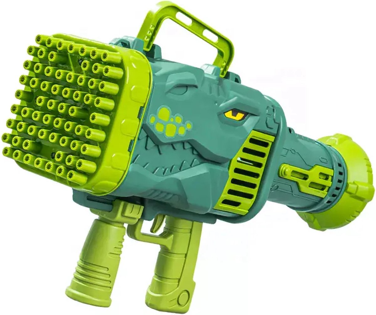 Bellenblaas pistool - Bellenblazer met vloeistof - Bubble gun - Bellenblaasmachine voor kinderen - Speelgoed - Groene dinosaurus