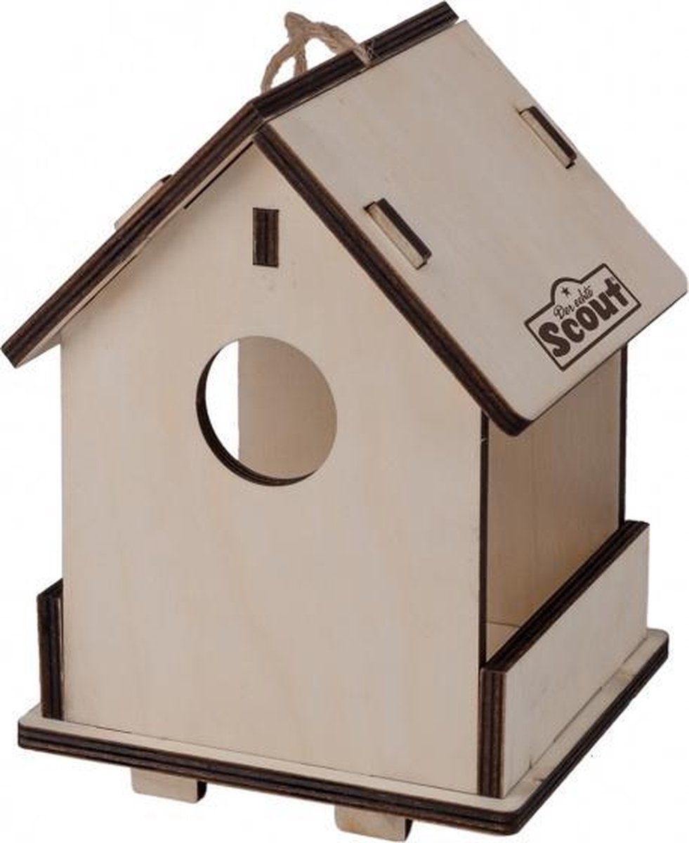 2-in-1 vogelhuisje Scout 19,5 cm hout naturel