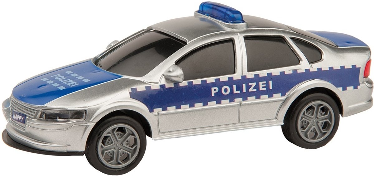 Happy People Politieauto Met Licht En Geluid 13 Cm Blauw