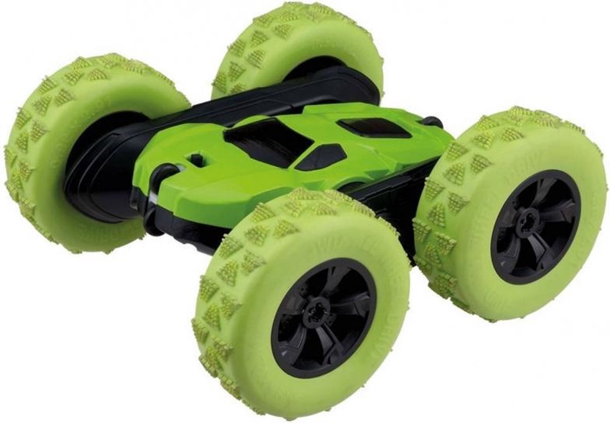 RC omkeerbare stuntauto Wild-Twister 20 cm groen