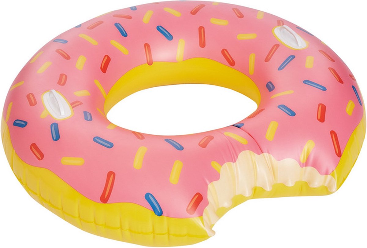 Roze opblaasbaar donut zwemband / zwemring 104 cm - Zwembanden - Zwemringen