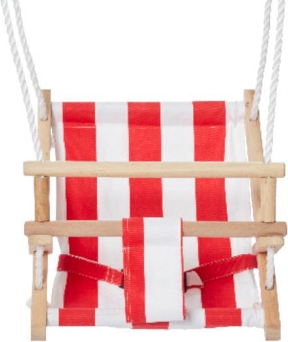 babyschommelzitje Bambini 45 cm rood/wit