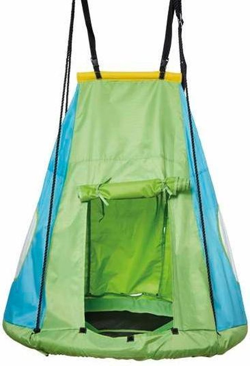 schommeltent voor nestschommel 110 cm groen/blauw