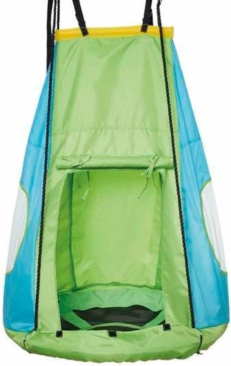 schommeltent voor nestschommel 90 cm groen/blauw