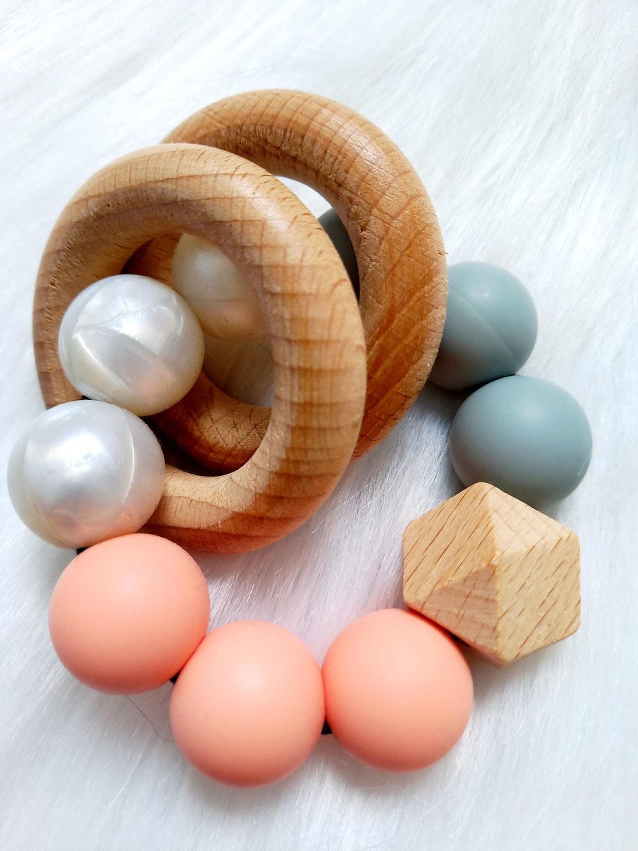 Happy-By-Lies Bijtring Pearl peach-parel-lichtgrijs-beuken