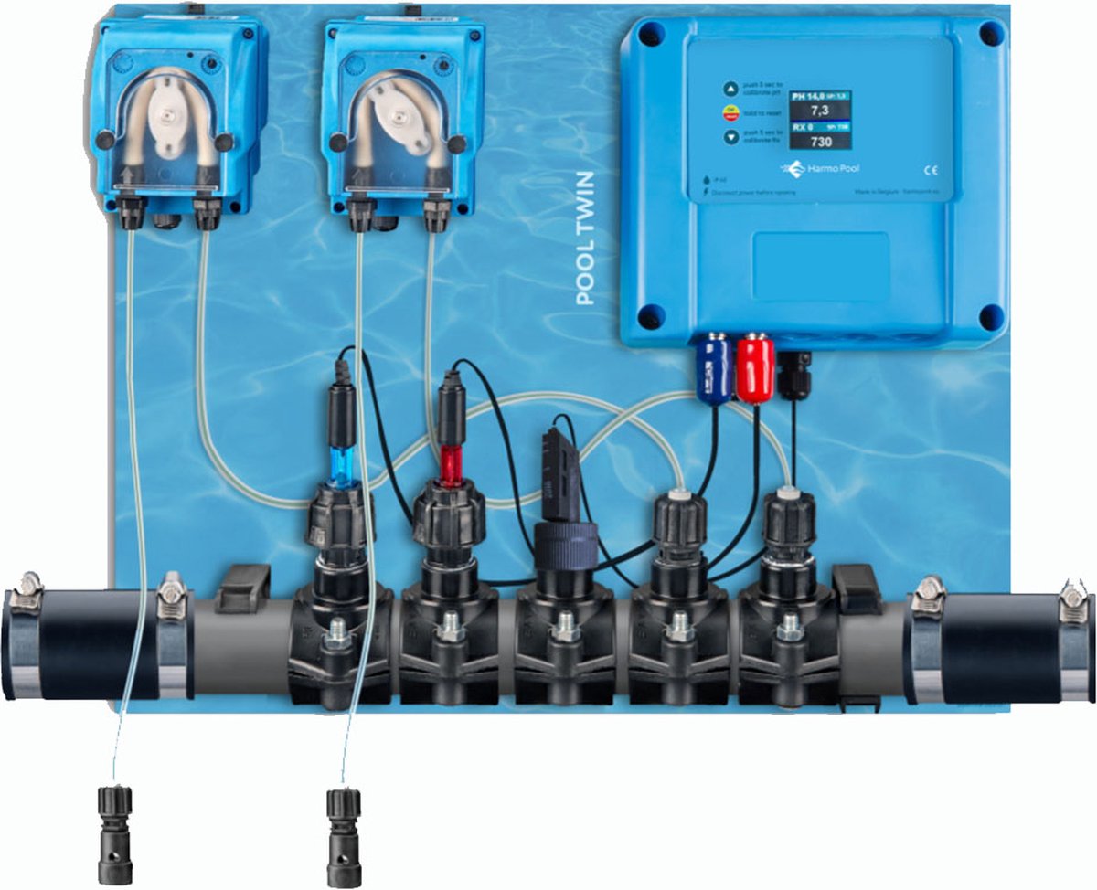 Zwembad Automatisch Chloor en Ph Dosering Systeem met Redox Meting & Controle MET Flow switch - WIFIPOOL