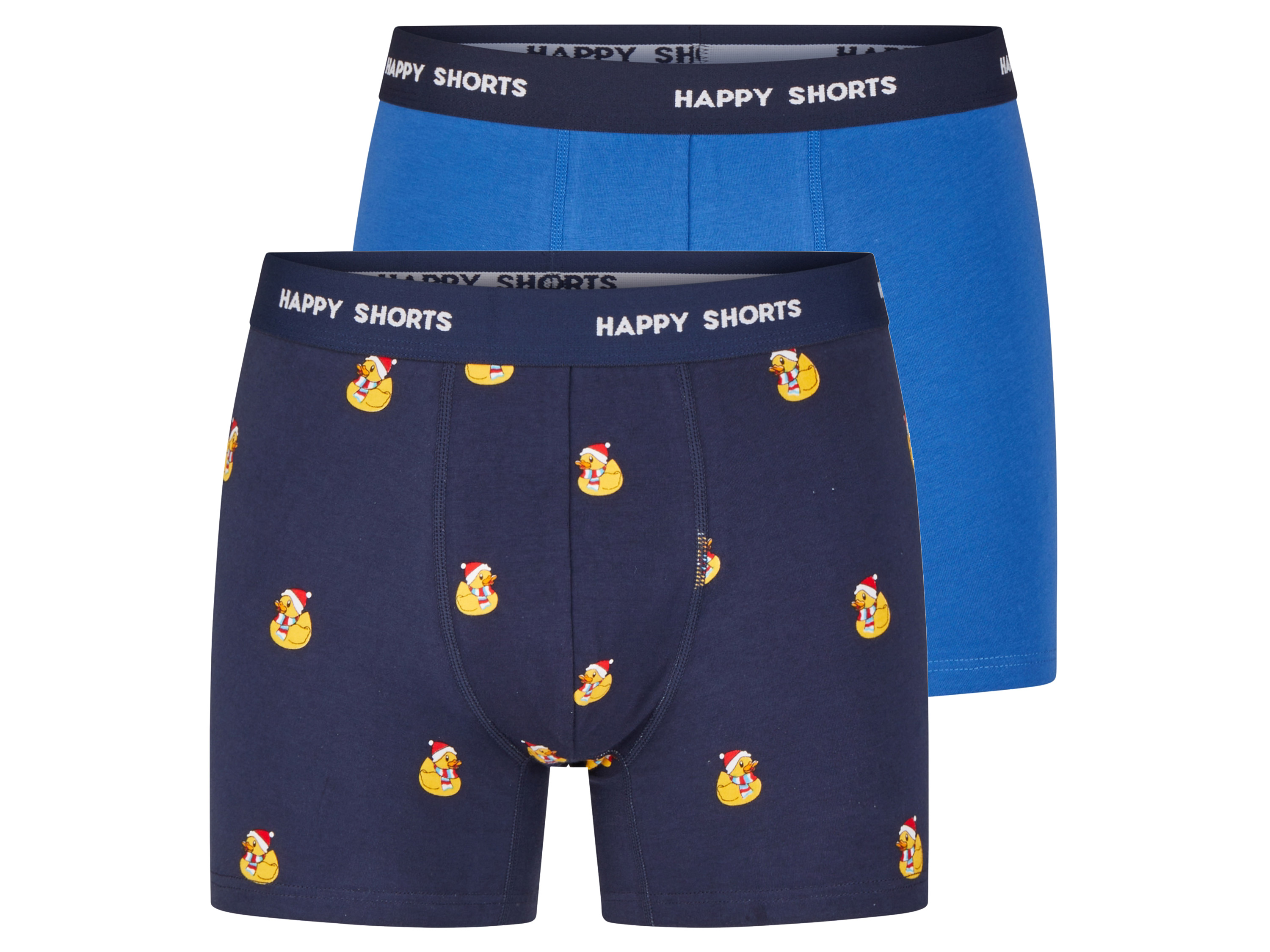 Happy Shorts 2 heren kerstboxers (Eend, L)