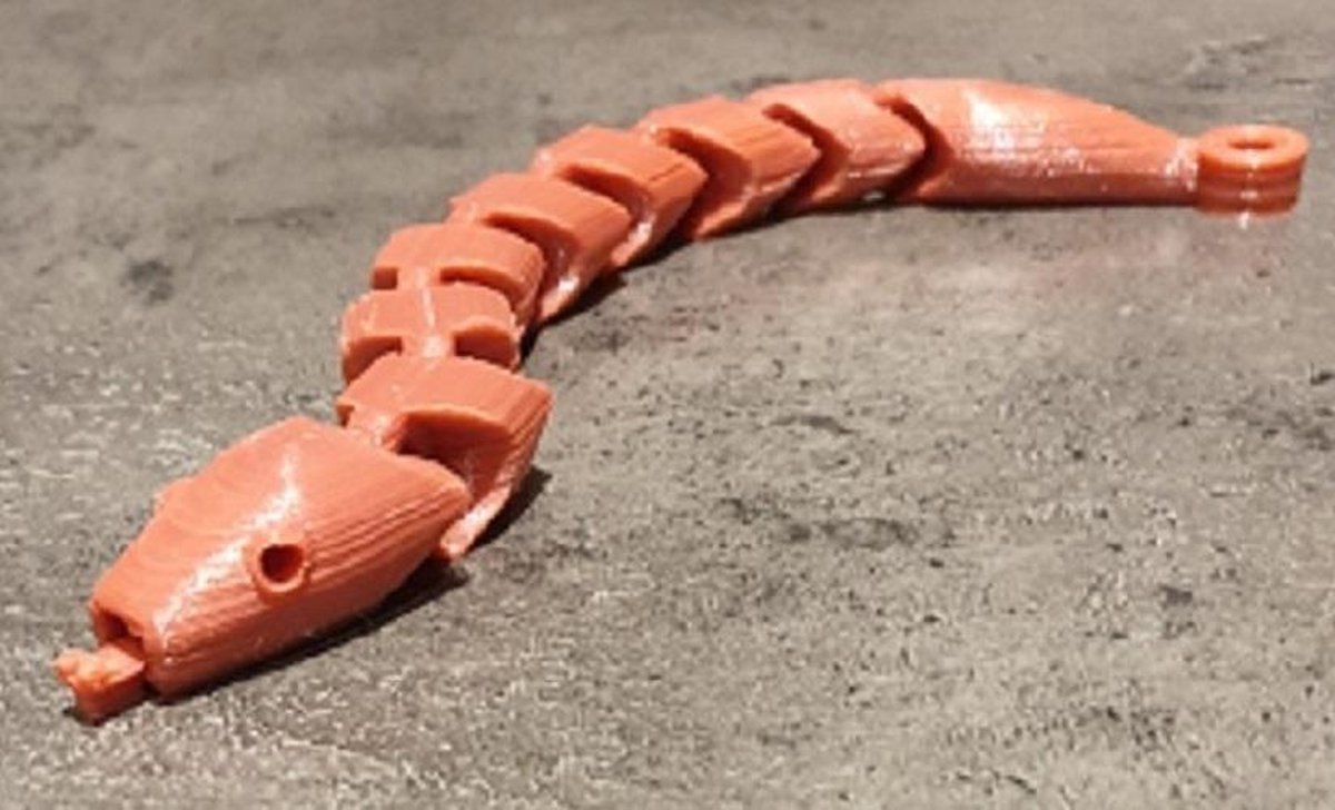 3d Print- Fidget sleutelhanger snake