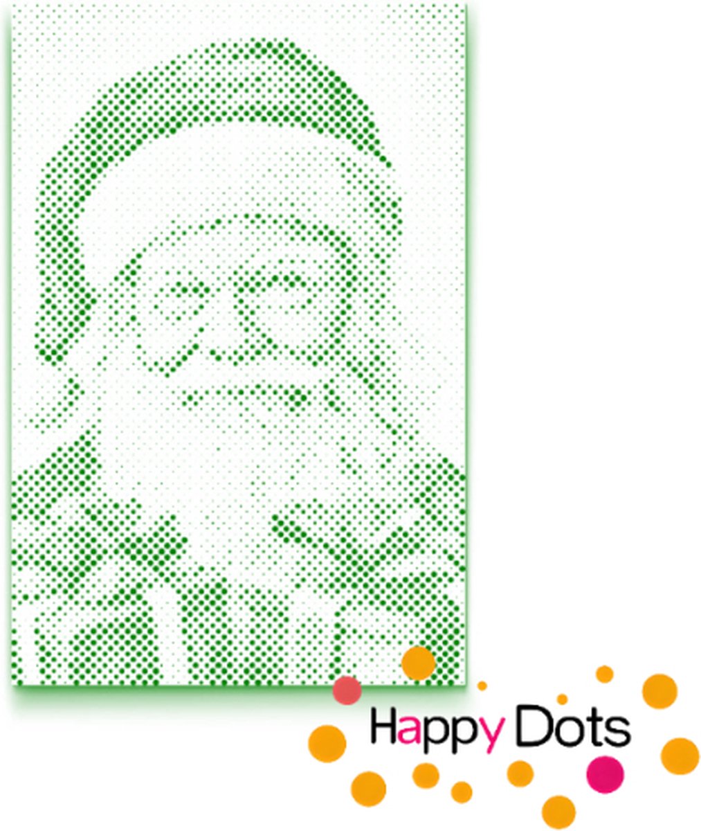 HappyDots DOT Painting Kerstman met cadeautjes - Stippelschilderij 40x60cm