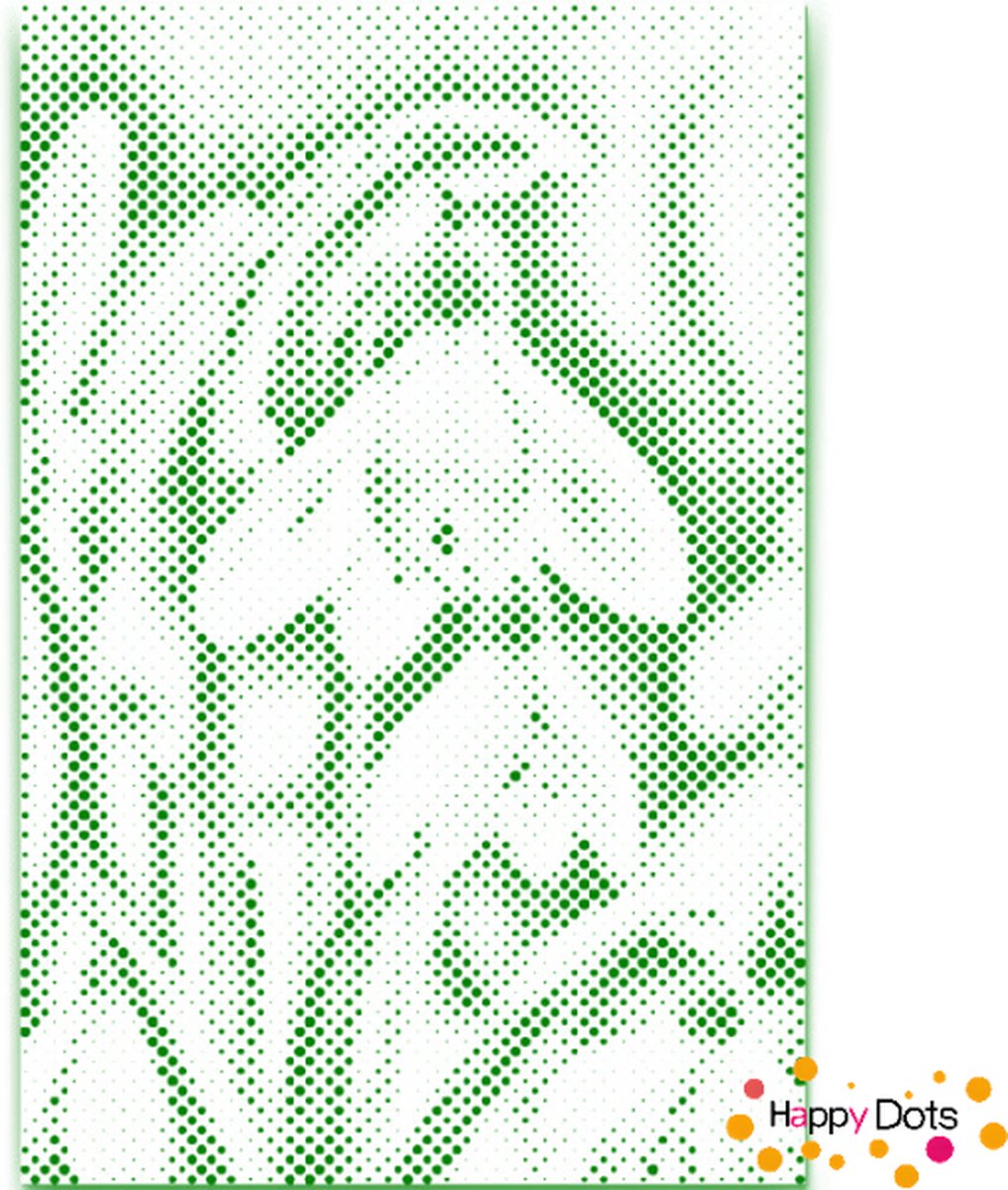 HappyDots DOT Painting Sneeuwklokje - Stippelschilderij 20x30cm