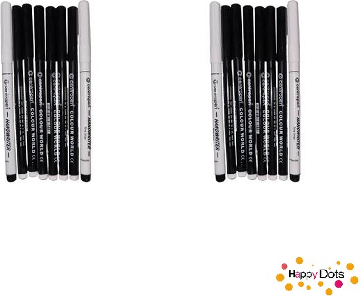 HappyDots DOT Painting Stiften set zwart (dubbelpak)