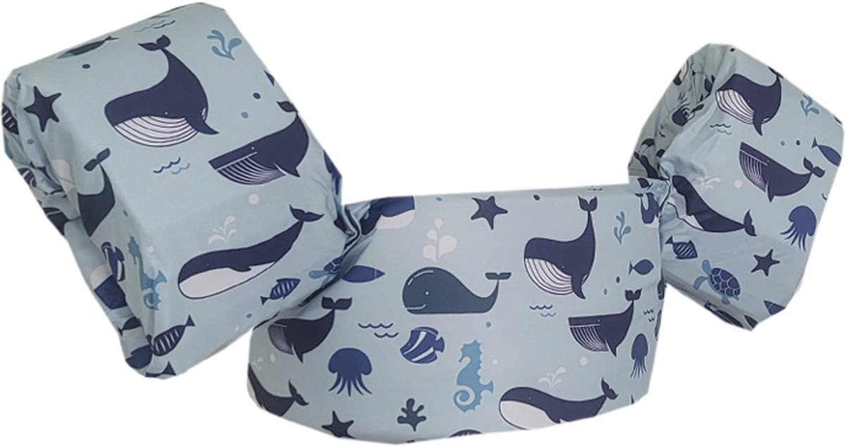   - Puddle jumper zwembandjes/zwemvest voor peuters en kleuters met Walvis print