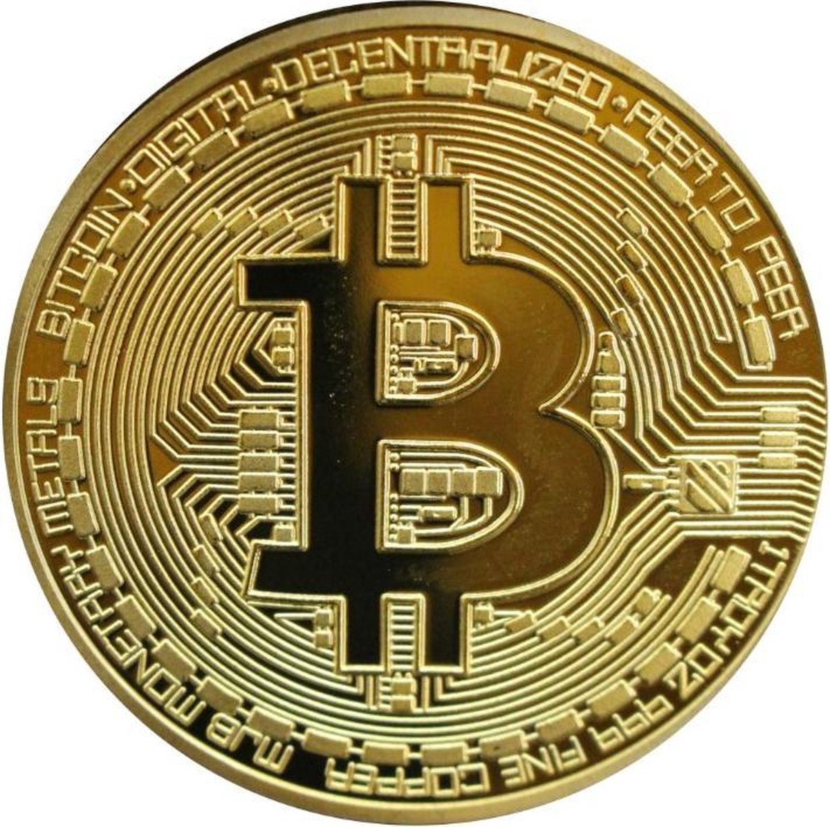 Bitcoin verzamelmunt - Munten - Crypto - Coin - Token - Souvenir - Met beschermhoes - goud