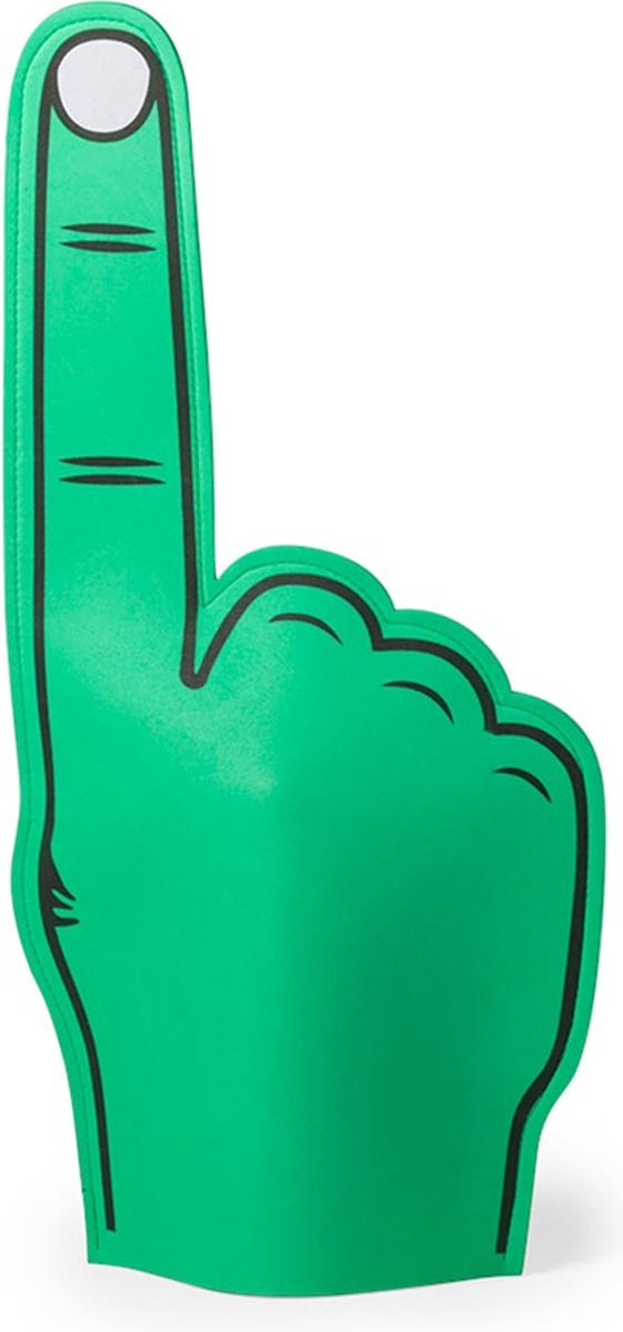 Foam hand - Fan - Sport - Verkleden - Accessoire - 25 x 50 cm - Foam - EVA - groen