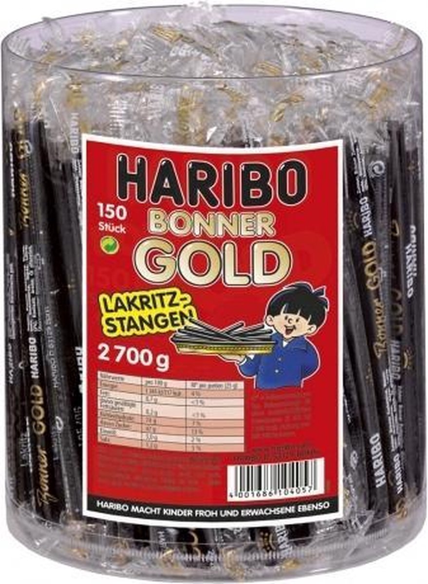 Haribo - Bonner Gold Drop Sticks - 150 stuks