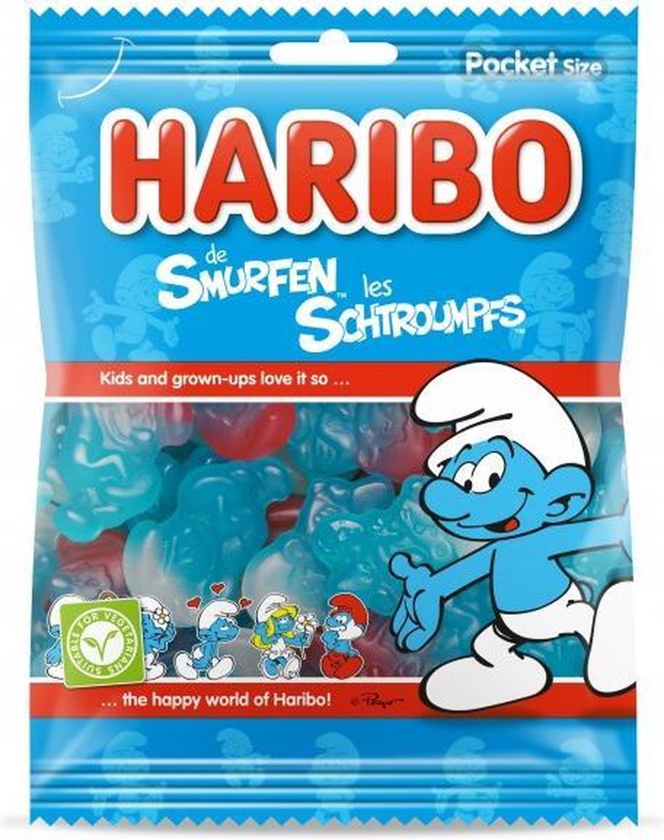 Haribo Smurfen Snoep 28X75G