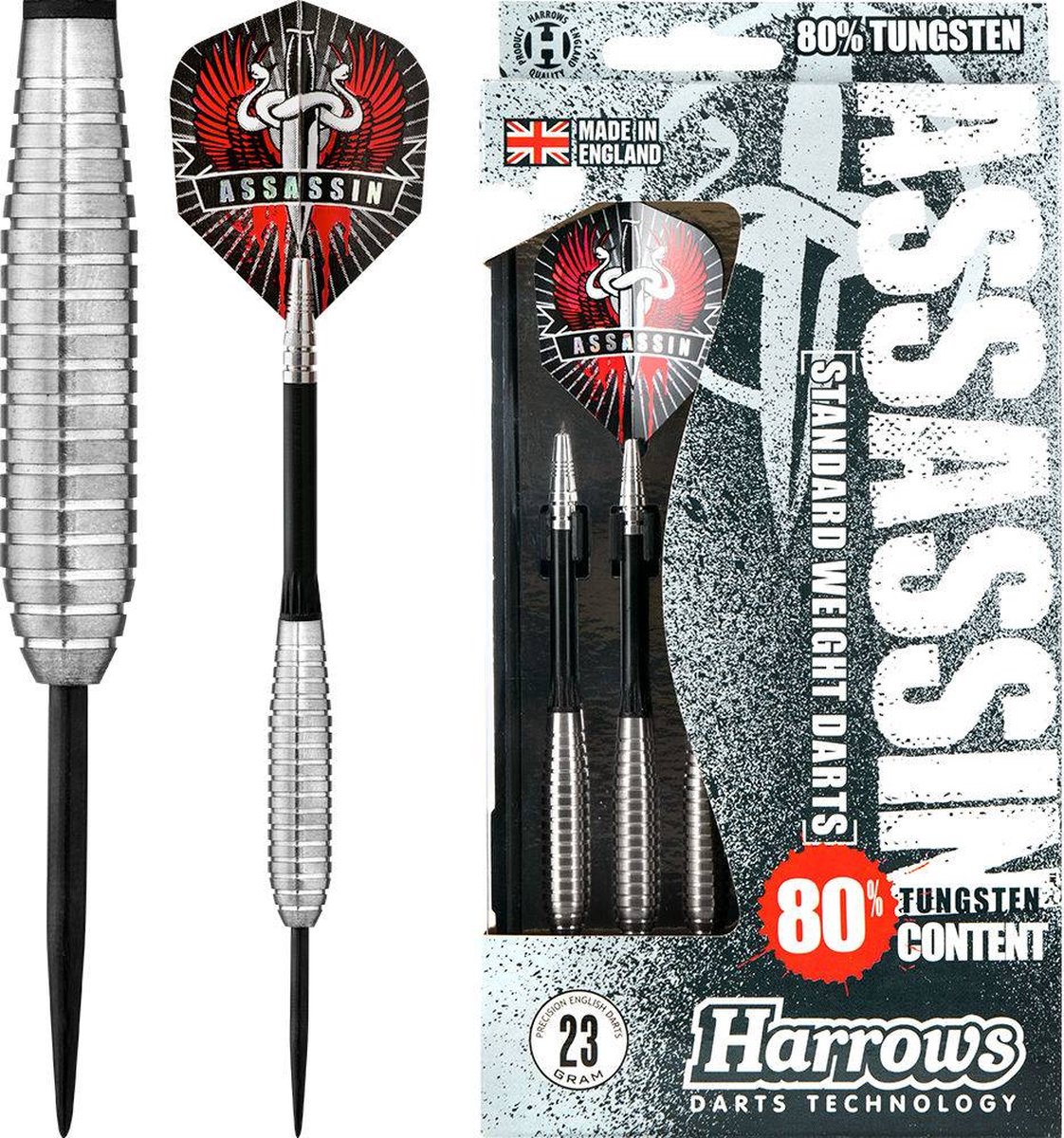 Harrows Assassin RG 80% 23 Gram - Dartpijlen - 23 Gram