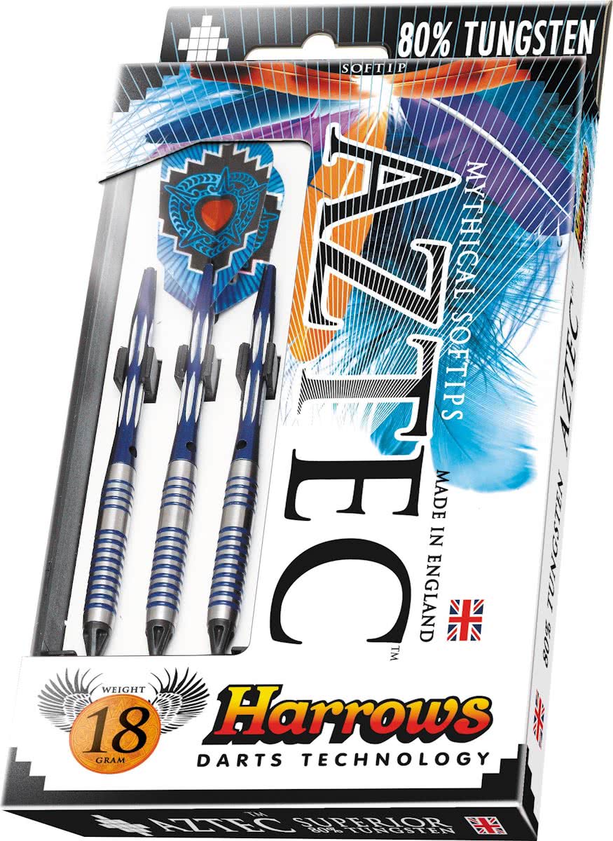 Harrows Aztec 80% Tungsten Softtip 14 Gk1 - Dartpijlen