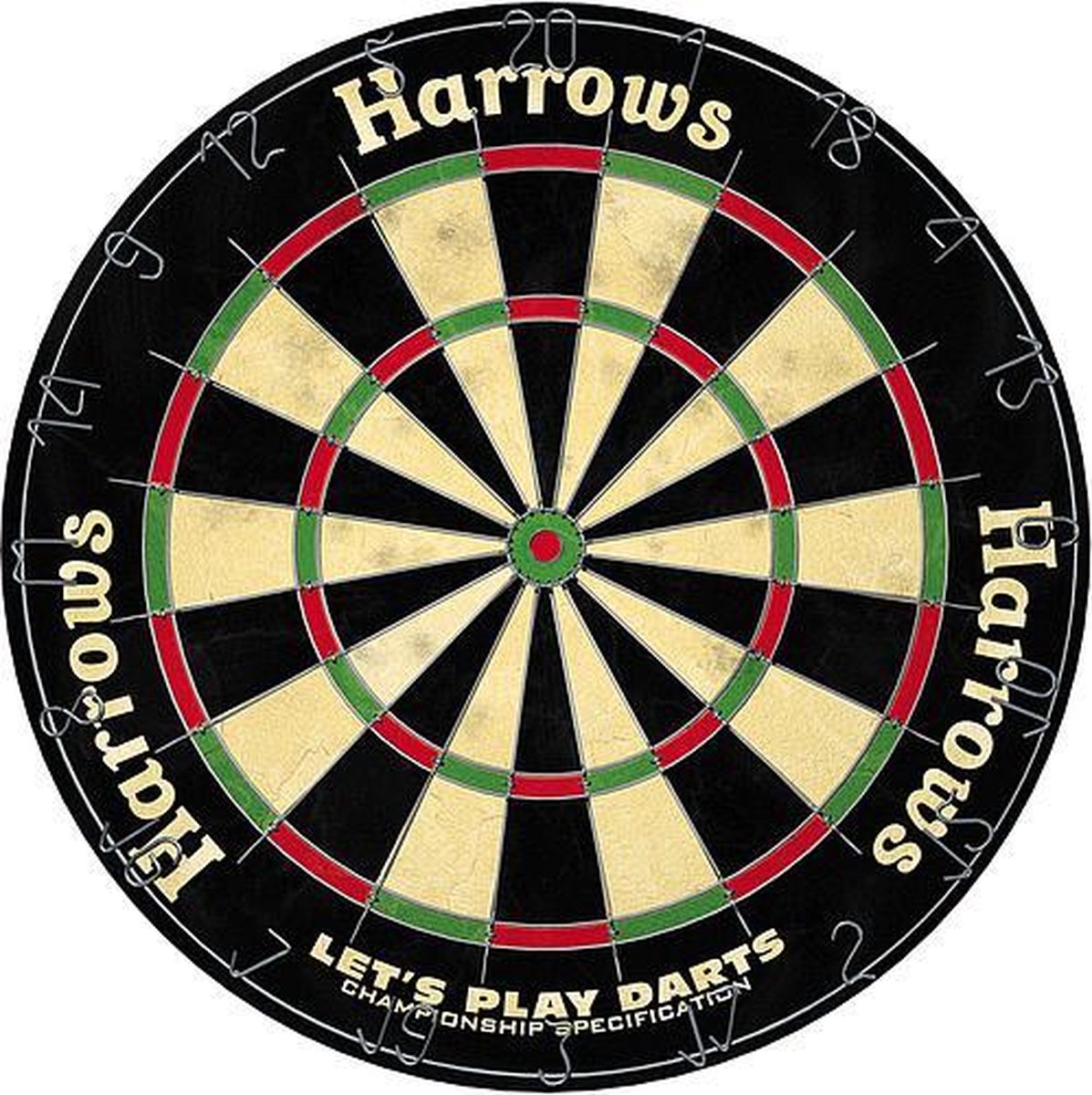 Harrows Dartbord met Dartpijlen - Sisal/Staal 7-Delig