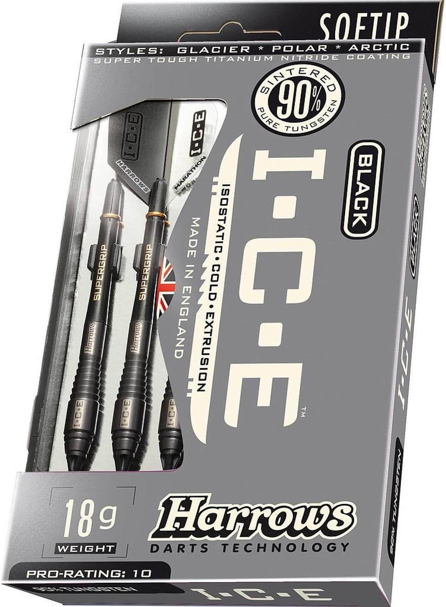 Harrows Darts Dartpijlen I.c.e. Black Polar Softtip 18 Gram