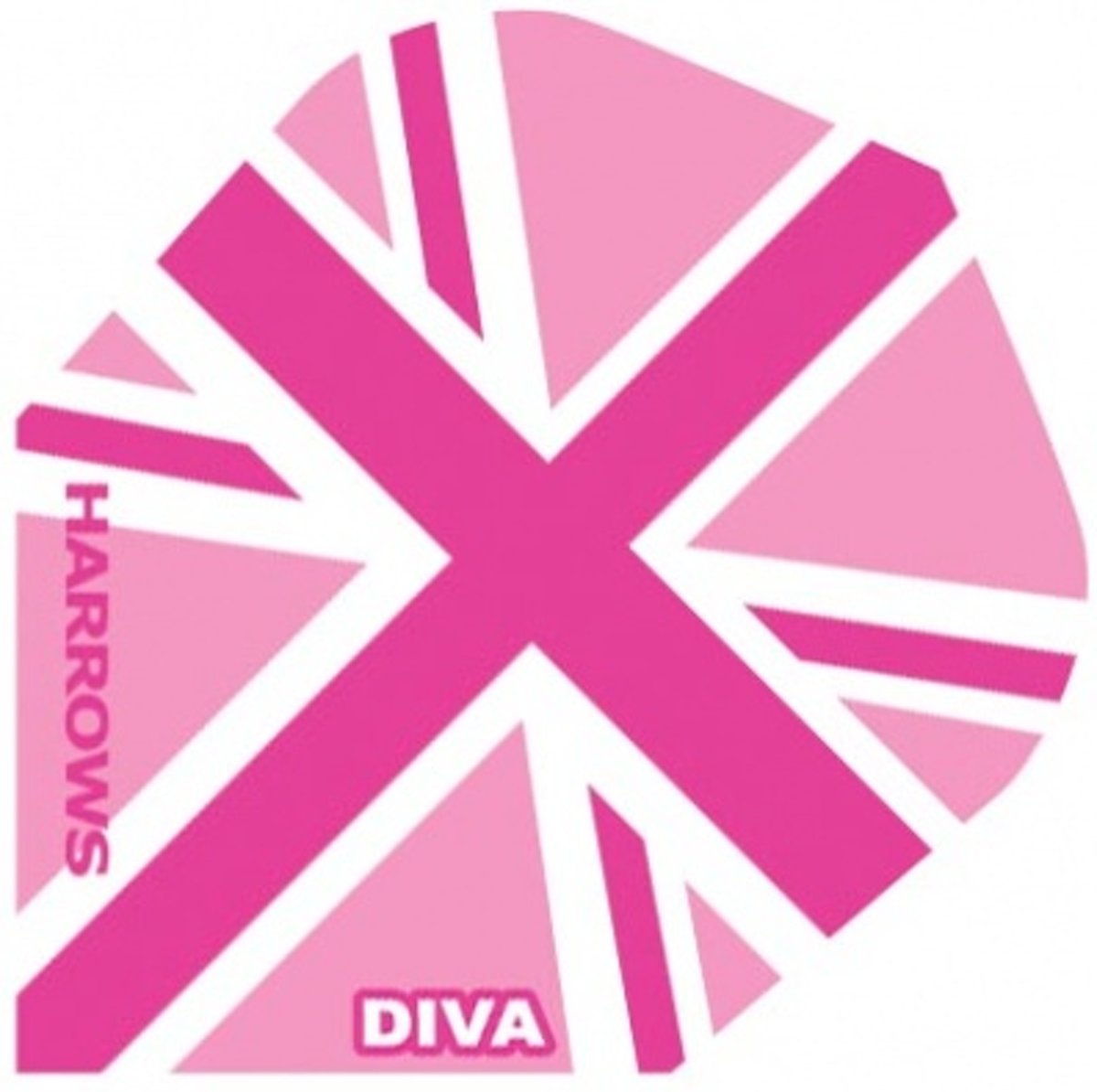 Harrows Darts Flight 6005 Diva Pink Union Jack 3 Stuks