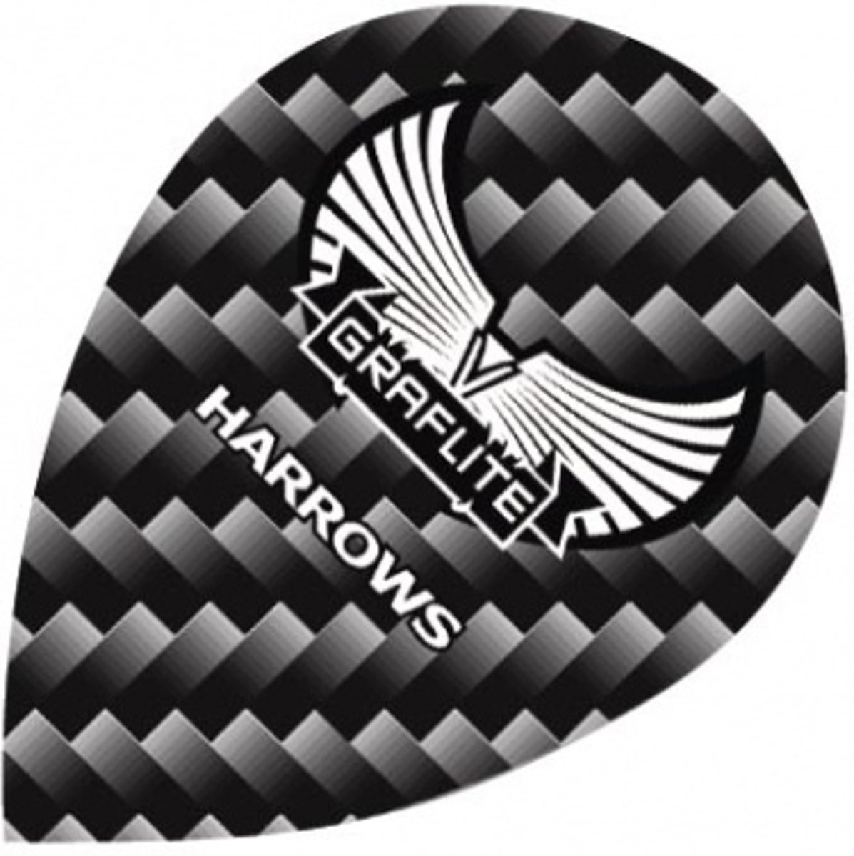 Harrows Darts Flight 7002 Graflite Pear Zwart 3 Stuks