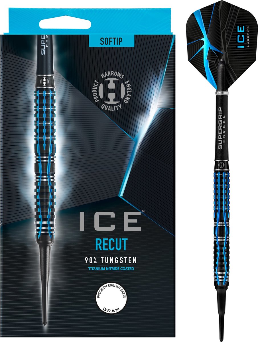 Harrows Ice Recut 90% Soft Tip - Dartpijlen - 18 Gram