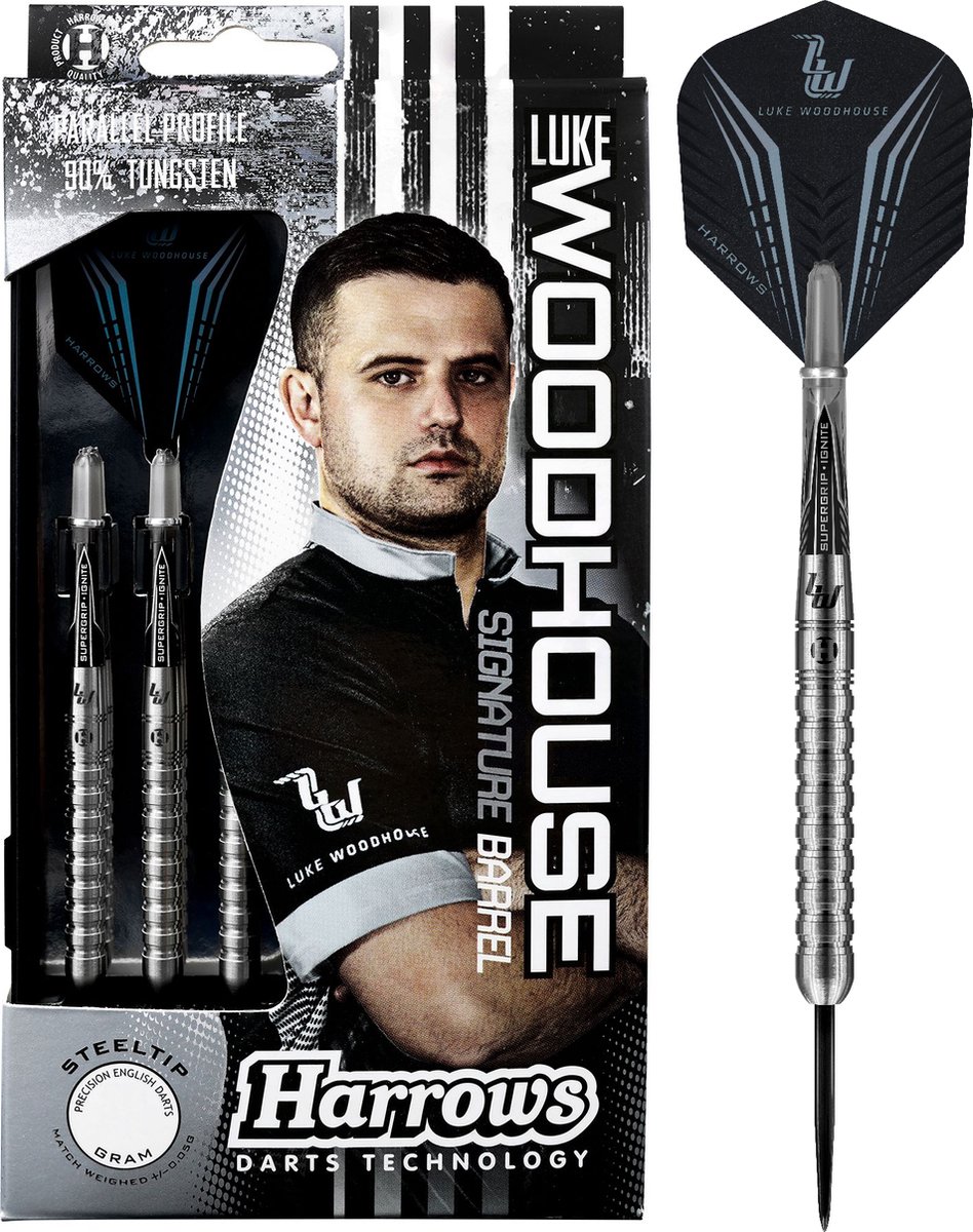 Harrows Luke Woodhouse 90% - Dartpijlen - 25 Gram