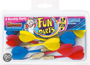 Harrows Steeltip Fun Darts Set - 9 Stuks