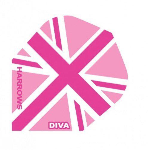 Harrows darts Flight 6005 diva pink union jack 3 stuks