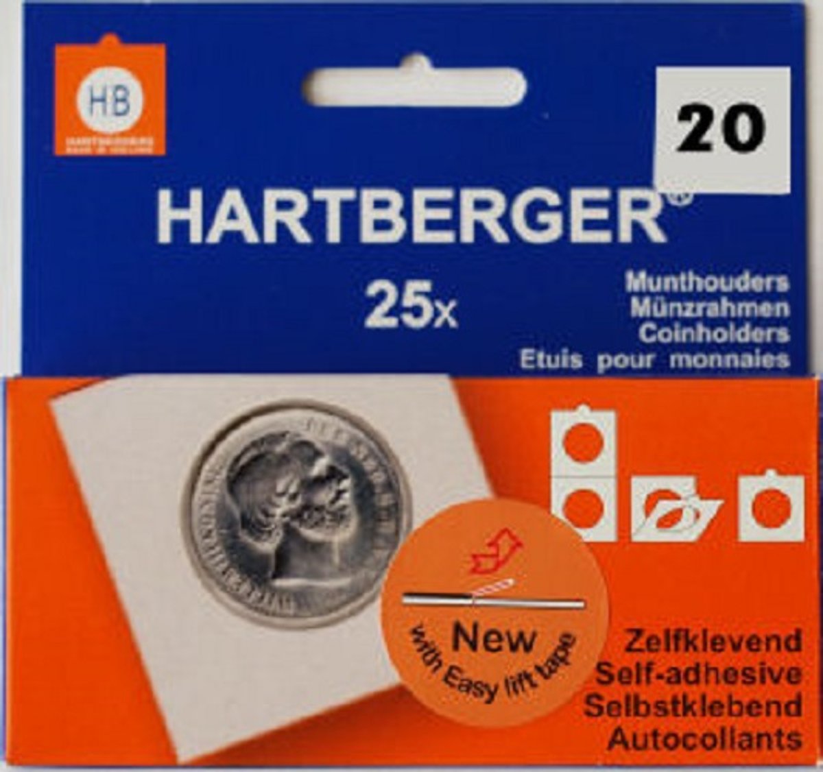   Munthouders zelfklevend 20 mm (25x)