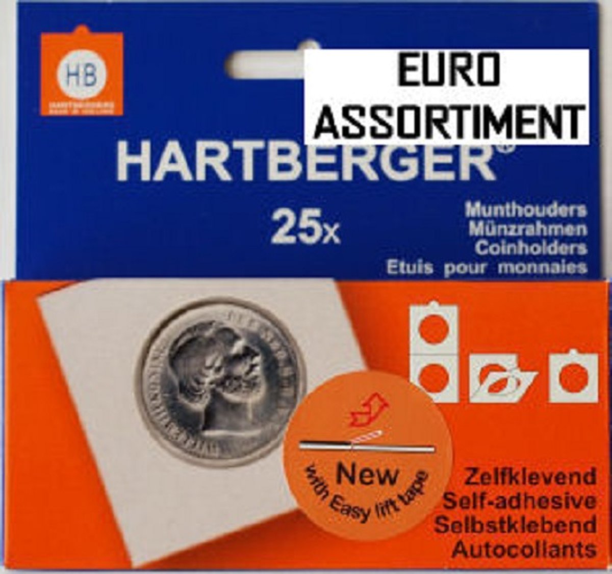   Munthouders zelfklevend EURO assortiment(25x)