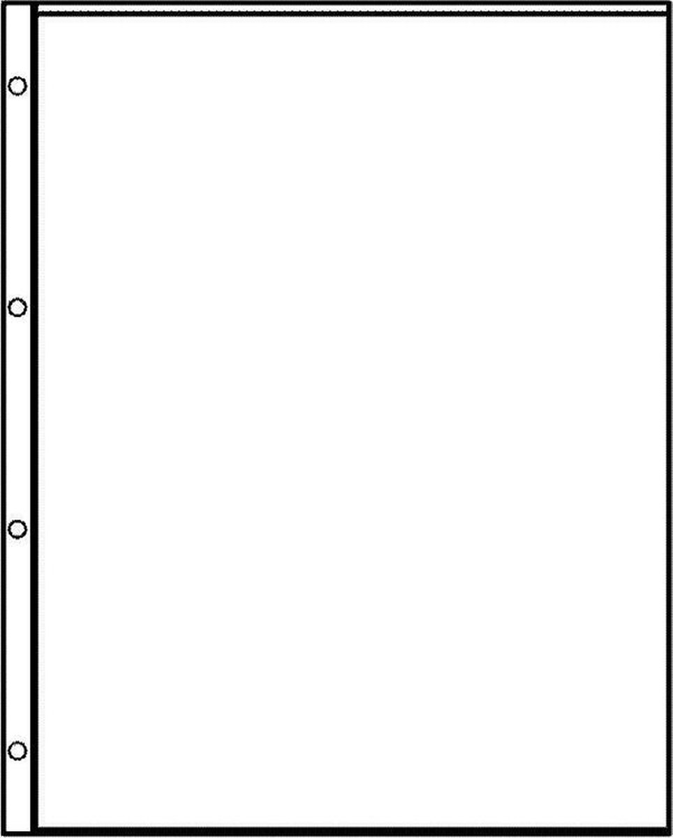 Hartberger Systeemblad S-1 met 1 vak (226 x 295 mm) 5 stuks insteekhoezen