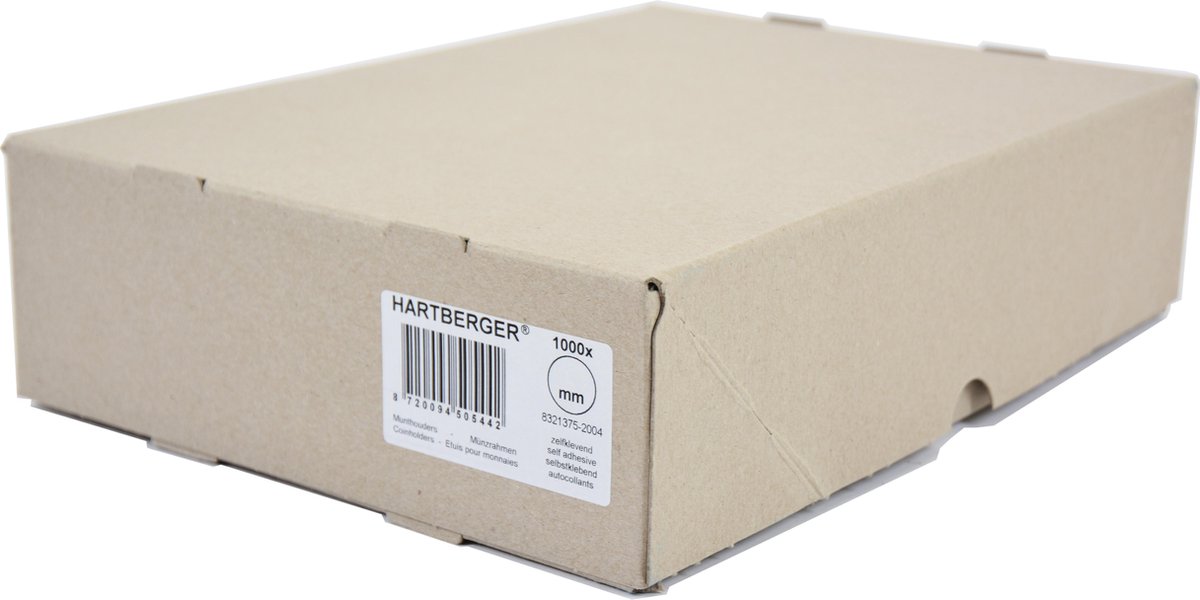 Hartberger munthouders zelfklevend 30 mm - (1000 stuks)