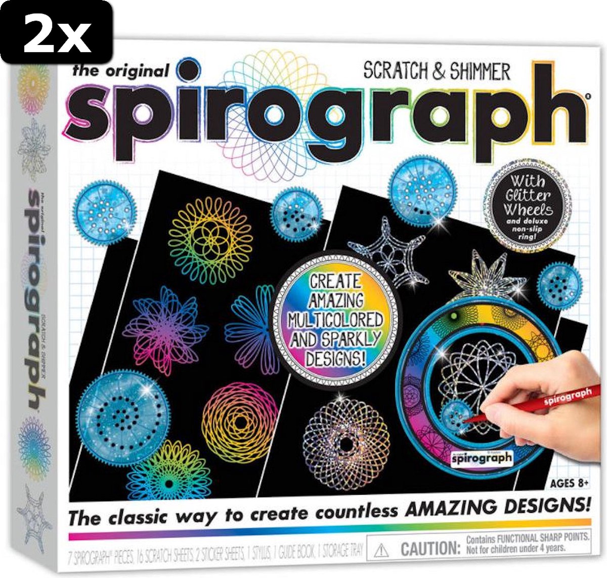 2x Spirograph Scratch and Shimmer