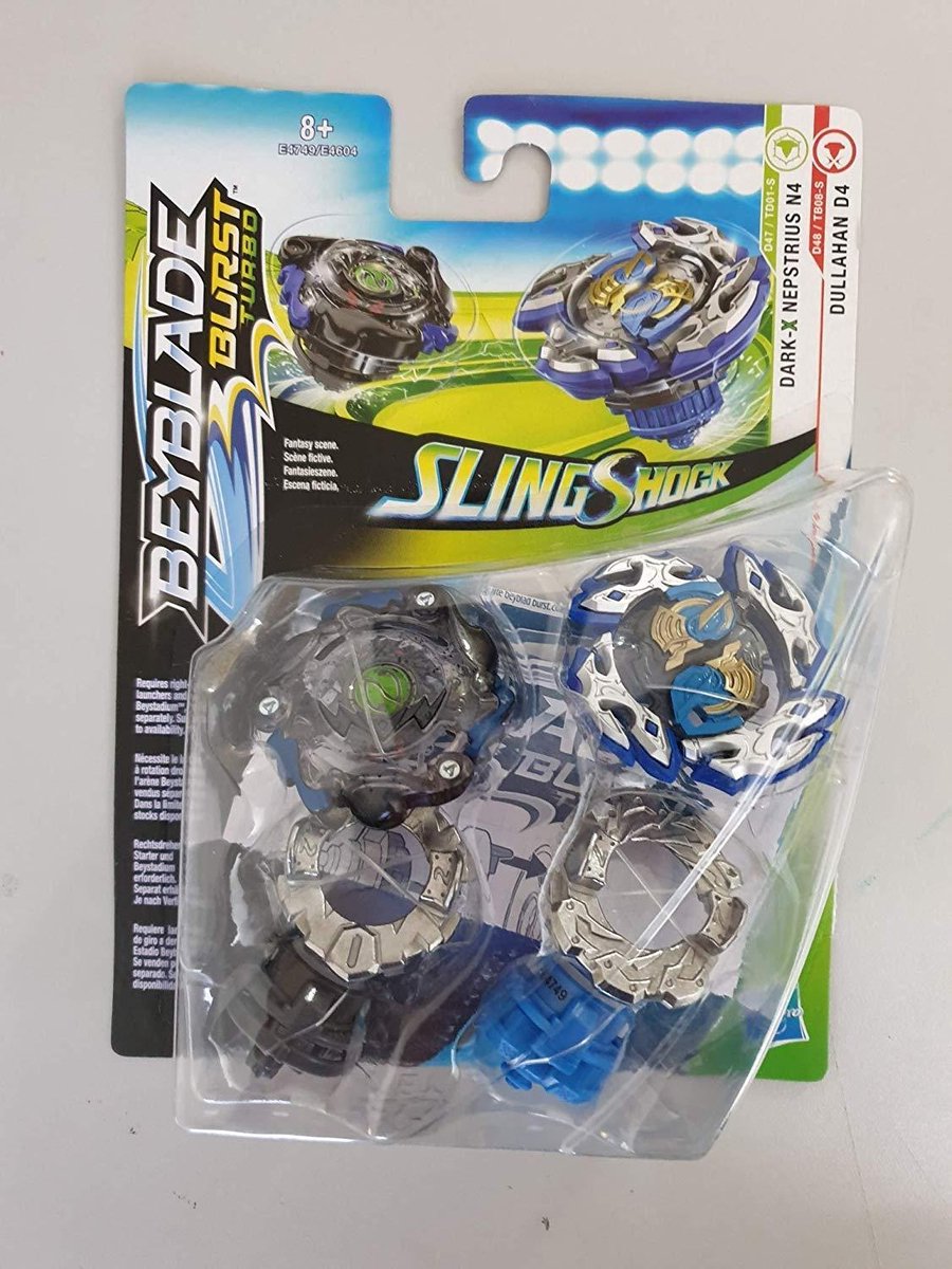 Beyblade Burst Turbo SlingShock Dark-X Nepstrius N4 en Dullahan D4