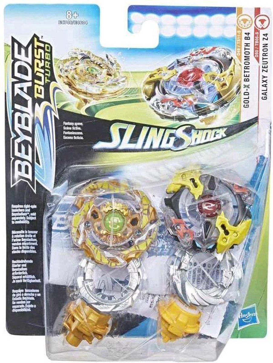 Beyblade Burst Turbo SlingShock Gold-X Betromoth B4 en Galaxy Zeutron Z4