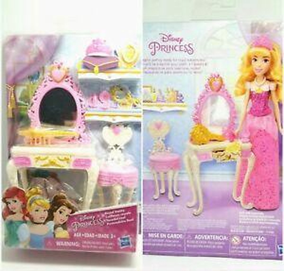 Disney - Dinsey princess -  kaptafel - Poppenset - pop