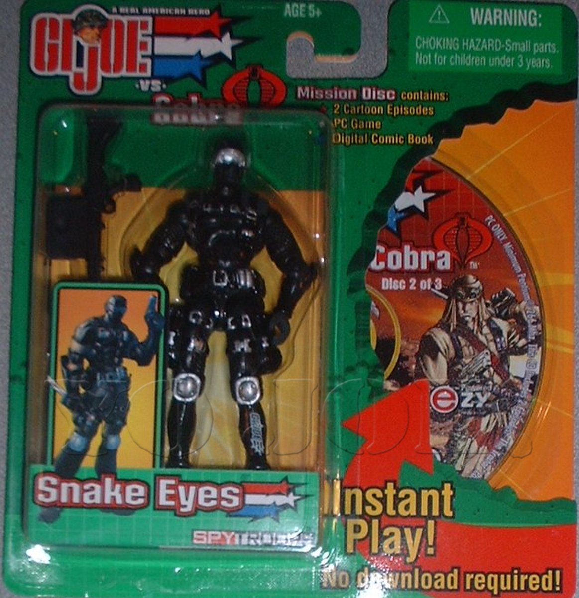 G.I. Joe vs Cobra Snake Eyes Skytroops - Zwart