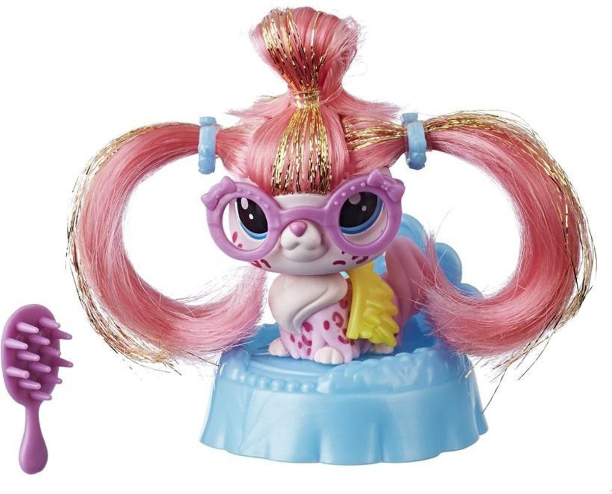 Hasbro Littlest Pet Shop Speelset Ada Fluffpop 9 Cm Roze