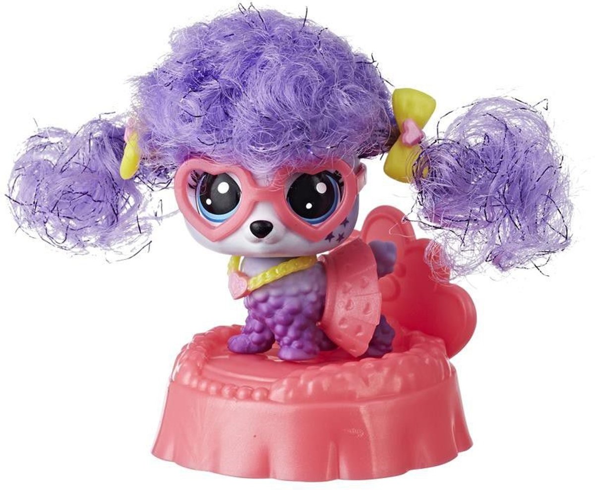 Hasbro Littlest Pet Shop Speelset Bebe La Poodle 9 Cm Paars