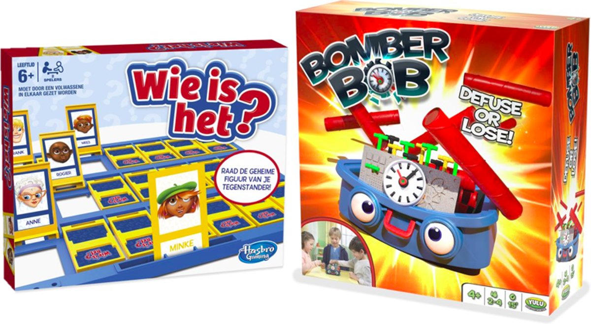 Kinderspelvoordeelset Bomber Bob - Kinderspel & Wie Is Het? - Kinderspel