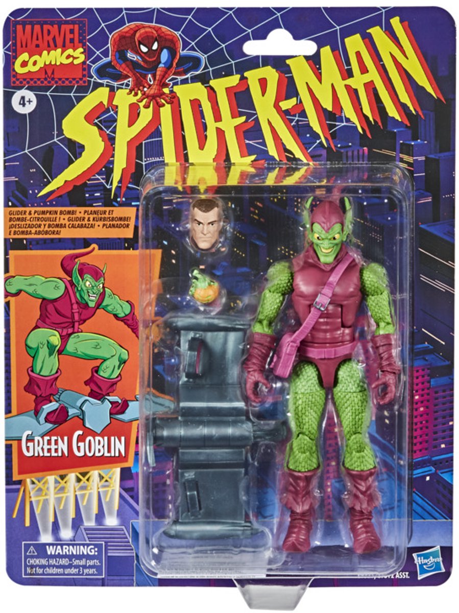 Marvel Legends Series Green Goblin, Retro Spider-Man Comics Collectible Action Figure